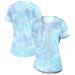 Women’s Light Blue Oklahoma Sooners Cloud-Dye Scoop-Neck T-Shirt