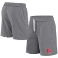 Men's Fanatics Branded Heather Gray Nebraska Huskers Logo Over School Shorts