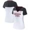 Women's Fanatics Branded White/Heathered Charcoal Arizona State Sun Devils V-Neck T-Shirt