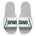 Youth ISlide White Michigan State Spartans Basketball Jersey Pack Slide Sandals