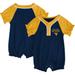 Girls Newborn & Infant Navy West Virginia Mountaineers Raglan Romper