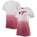 Women's White/Maroon Virginia Tech Hokies Airplay Dip-Dye T-Shirt