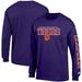 Men's Russell Purple Clemson Tigers Sleeve Hit Long T-Shirt