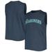 Youth Navy Seattle Mariners Icon Wordmark Sleeveless Tank Top