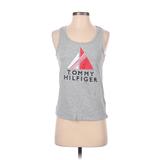 Tommy Hilfiger Sport Active Tank Top: Gray Graphic Activewear - Women's Size X-Small