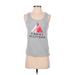 Tommy Hilfiger Sport Active Tank Top: Gray Graphic Activewear - Women's Size X-Small