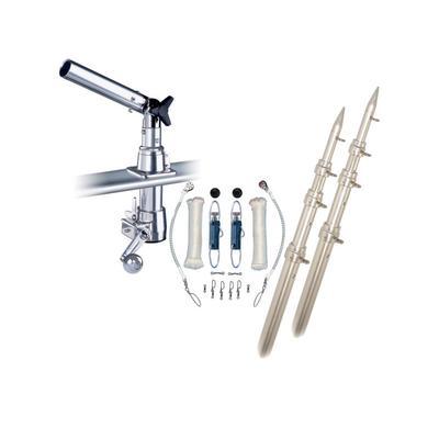 RUPP Marine Top Gun Outrigger Kit w/15' Telescoping Poles & Complete Single Line Rigging Kit w/Klickers Release Clips Z-30 Z30-TPGN-15T