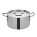 Winco TGSP-12 Tri-Gen 12 qt Stainless Steel Stock Pot w/ Cover - Induction Ready, Mirror and Satin Finish