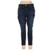 Torrid Jeans - High Rise Skinny Leg Denim: Blue Bottoms - Women's Size X-Small Plus - Dark Wash