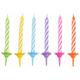 Set de 24 bougies d anniversaire 5.5 cm multicolore