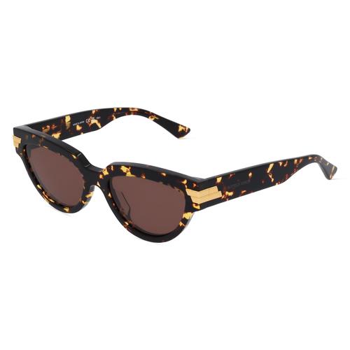 Bottega Veneta BV1035S Damen-Sonnenbrille Vollrand Cateye Recycled Acetat-Gestell, braun