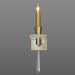 Amadeus 19in Wall Sconce with Clear Optic Haze Crystal