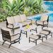 5/7/9-Seat Patio Conversation Set, Outdoor Sofa Set with Single Sofa Chairs, 3-Seater Sofa, Ottoman and Coffee Table