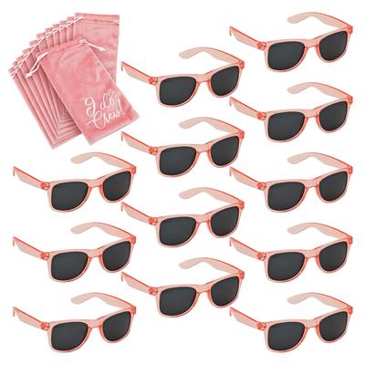 Bachelorette Party Favor Sunglasses, I Do Crew (Pink, 12 Pack)