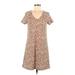 Nine West Casual Dress: Brown Animal Print Dresses - Women's Size Small