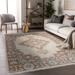 Hand Knotted Wool Beige Traditional Oriental Tabriz Rug