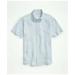 Brooks Brothers Men's Irish Linen Short-Sleeve Sport Shirt | Aqua | Size Small