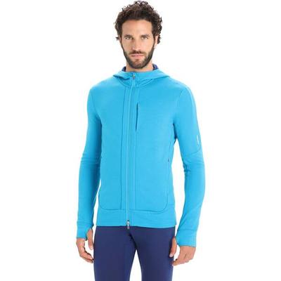 ICEBREAKER Herren Kapuzensweat M Quantum III LS Zip Hood, Größe M in Blau