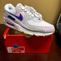 Nike Shoes | Nike Womens White Air Max 90 Dx3316-100 Fashion Sneaker Shoes Size Us 11.5 | Color: White | Size: 11.5