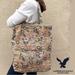 American Eagle Outfitters Bags | Aeo Peace Sign Floral Burlap/Canvas Market Day Tote | Color: Pink/Tan | Size: 13”W X 16.5”H X 4”D