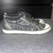 Coach Shoes | Coach Sneakers Barrett Black Silver Graffiti Low Top Logo Womens Size 8 B | Color: Black/Silver | Size: 8