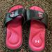 Under Armour Shoes | Girls Under Armor Slides. Excellent Condition | Color: Black/Pink | Size: 4bb