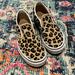 Vans Shoes | Cheetah Leopard Print Vans Shoes Sneakers Big Kid Size 3 | Color: Black/Tan | Size: 3bb