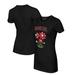 Women's Tiny Turnip Black Arizona Diamondbacks Blooming Baseballs T-Shirt