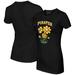 Women's Tiny Turnip Black Pittsburgh Pirates Blooming Baseballs T-Shirt