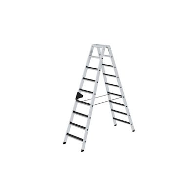 PROREGAL Stufen-Stehleiter beidseitig begehbar mit clip-step R13 2x9 Stufen Image