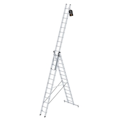 PROREGAL Mehrzweckleiter 3-teilig mit nivello®-Traverse 3x13 Sprossen