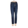 Gap Jeans - Mid/Reg Rise Skinny Leg Denim: Blue Bottoms - Women's Size 0 - Dark Wash