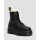 Dr. Martens Women's Jadon Faux Fur Lined Leather Platform Boots in Black, Soft Leather, Size: 9.5
