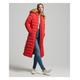 Superdry Womens Arctic Longline Puffer Coat - Red - Size 16 UK