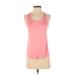 Nike Active Tank Top: Pink Color Block Activewear - Women's Size Small