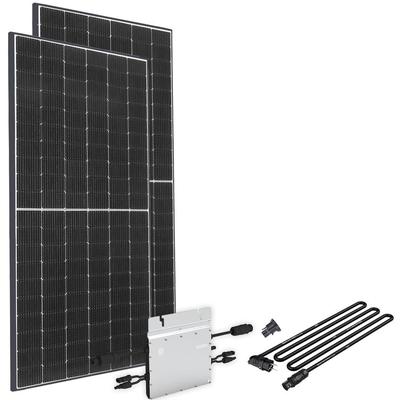 OFFGRIDTEC Solaranlage "Solar-Direct 830W HM-800" Solarmodule Schukosteckdose, 10 m Anschlusskabel, ohne Halterung schwarz