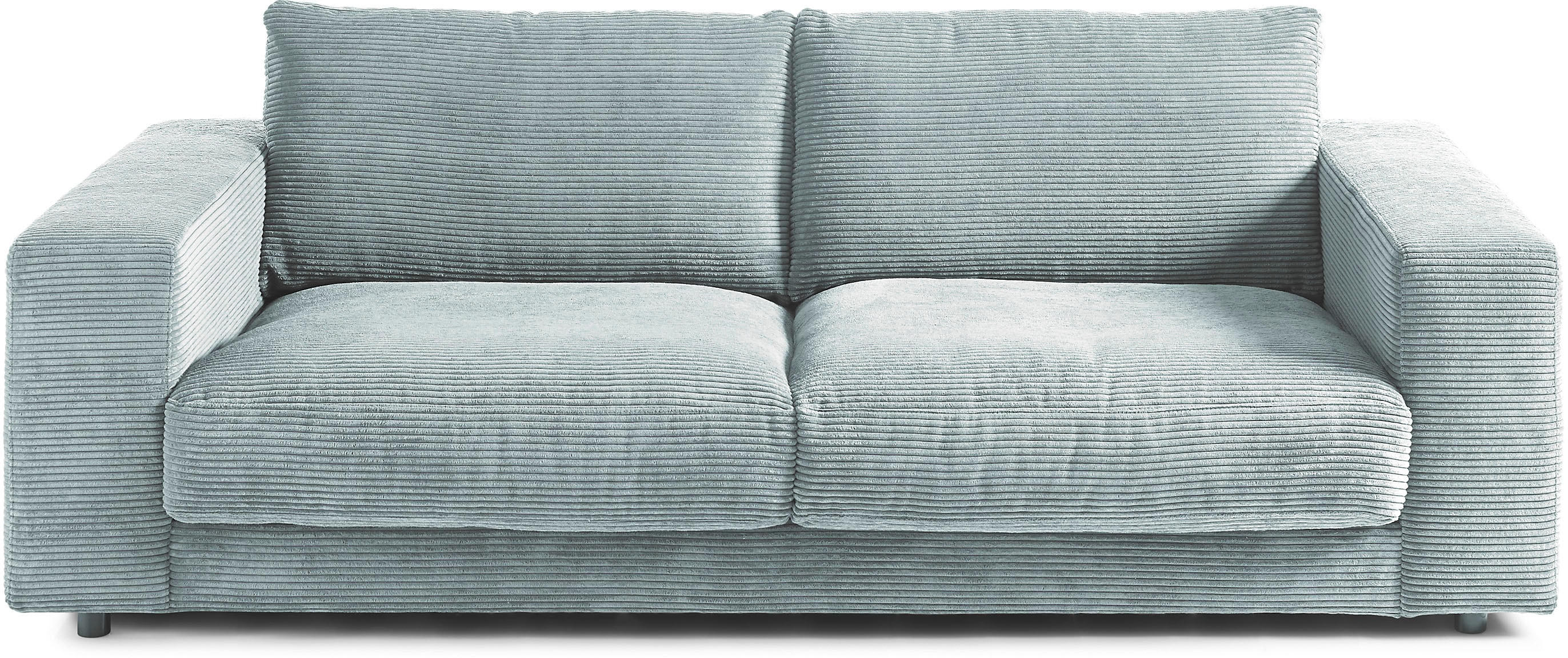 2-Sitzer 3C CANDY "Enisa softig und legeres Big-Sofa, bequem und komfortabel", blau (bleu), B:230cm H:85cm T:127cm, 88% Polyester, 12% Polyacryl, Sofas, Zeitloses und stylisches Loungemöbel, in Breitcord