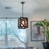 1 Light Wood Farmhouse Kitchen Pendant Light, Industrial Rustic Chandelier Lamp Ceiling Island Lighting Fixture