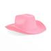 Felt Cowboy Hat for Women, Western Pink Cowgirl Hat for Halloween Costume, Birthday, Bachelorette Party (Adult Size)