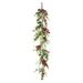 5' x 3" Green and Red Artificial Christmas Eucalyptus Berry Garland, Unlit