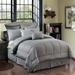 10 Piece Plaid Set Bed Bedding Comforter Twin Grey