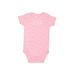 Carter's Short Sleeve Onesie: Pink Bottoms - Size 12 Month