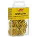 JAM Paper Round Paper Clips Yellow Small Paperclips 50/Pack 1/2 inch