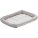 Midwest Homes for Pets 24 in. Quiet Time Diamond Stitch Bed with Elastic Bands Grey