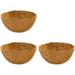 CoCopeaunt 3 Pack Hanging Basket Coco Liners Replacement 100% Natural Round Coco Liner Trough Coconut Coir Planter for Garden Flower Pot Vegetables Herbs (Round 12 Inch)