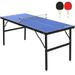 Leeten 60 Foldable Ping Pong Table Set for Kids Table Tennis Game Table for Indoor Outdoor with Net Tennis Paddles and 2 Balls