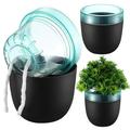 Self-Watering Flower Pots 3PCS Self-Absorbent Flower Pots Plastic Automatic Watering Flower Planters Easy Plant Pots for Balcony Home Office Cafe Indoor Outdoor