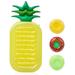 Giant Inflatable Pineapple Pool Float Raft Swimming Pool Inflatable Float Toy Floatie Lounge Toy for Adults & Kids( with 3 Drink Holders)