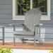 ACEGOSES 1 Peak HIPS Adirondack Outdoor Chairs Weather Resistant for Patio Garden Backyard Patio and Indoors Light Gray