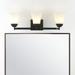 JONATHAN Y Staunton Iron/Glass Modern Cottage LED Vanity Light Oil Rubbed Bronze by 3 Light - Oil Rubbed Bronze